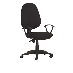 Corsa - SECRETARIAL CHAIR W/ARMS BLK DM607/OP607A