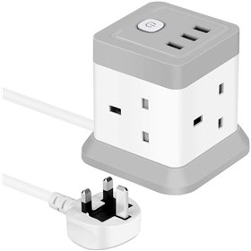 Officepoint  EXTENSION SOCKET URB-8K 4WAY 3 USB