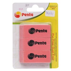 Penta To-16 Eraser Pink 3 Pieces