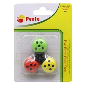 Penta 2888 Lady Bird Eraser 3 Pieces