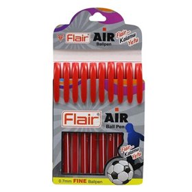 FLAIR KB102B AIR 10 PC FINE PT RED