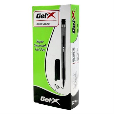 Gel-X KG106A Super Smooth Gel Pen Black 12 Pieces