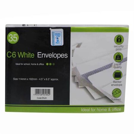 ANKER 35 WHITE C6 ENVELOPES ENJH/4