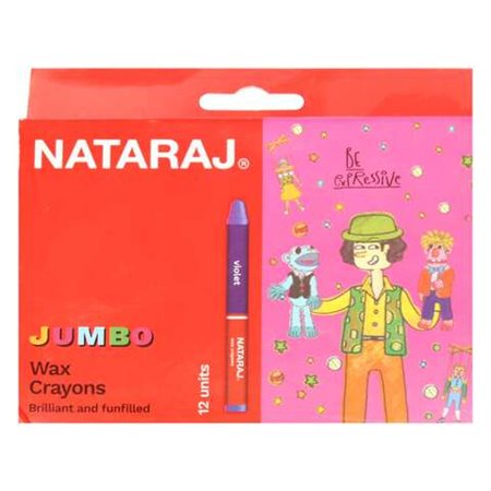 Nataraj Jumbo Wax Crayon 12 Pieces